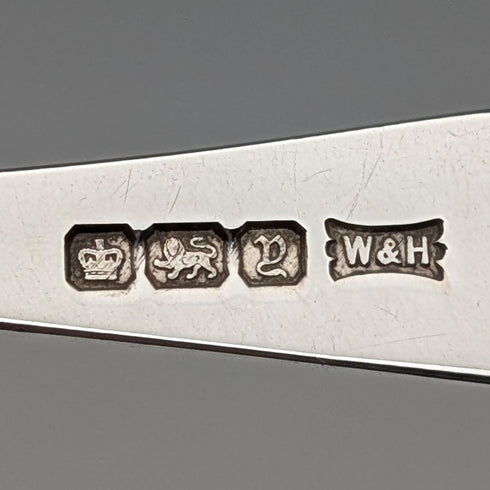 【On Hold】1916 British Antique Pure Silver Tea Spoon Set of 3 Total 55g Walker&Hall